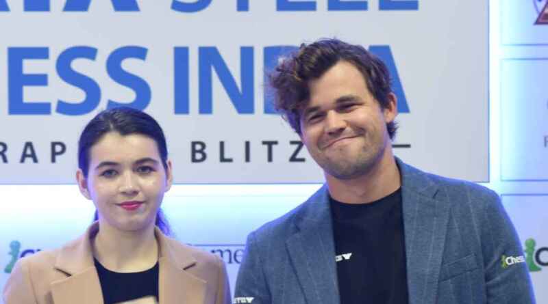 Magnus Carlsen and Aleksandra Goryachkina wins Tata Steel Chess India Rapid Title in open and women category respectively, Praggnanandhaa finishes second at the Rapid